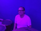 Blue Man Bub Kuddel blau